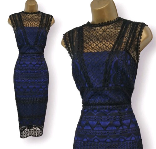 Karen millen blue black lace - millen,
